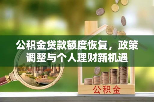 南宫公积金贷款额度恢复，政策调整与个人理财新机遇