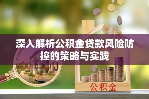 南宫深入解析公积金贷款风险防控的策略与实践
