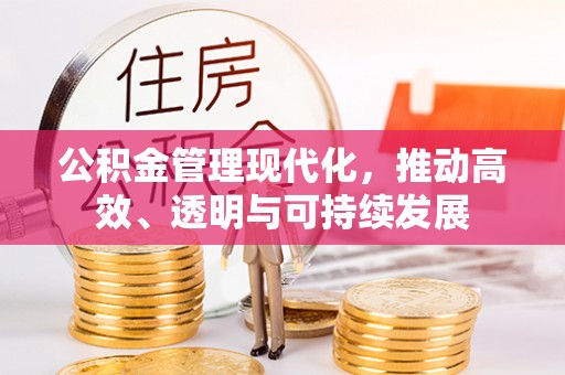 南宫公积金管理现代化，推动高效、透明与可持续发展