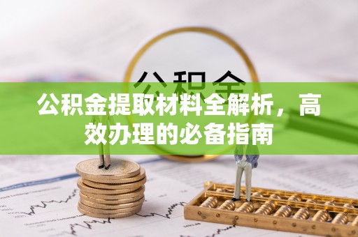 南宫公积金提取材料全解析，高效办理的必备指南