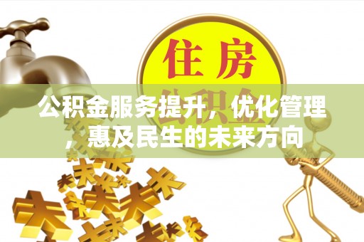南宫公积金服务提升，优化管理，惠及民生的未来方向