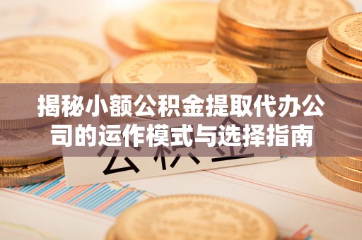 南宫揭秘小额公积金提取代办公司的运作模式与选择指南