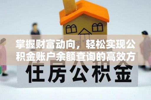 南宫掌握财富动向，轻松实现公积金账户余额查询的高效方式