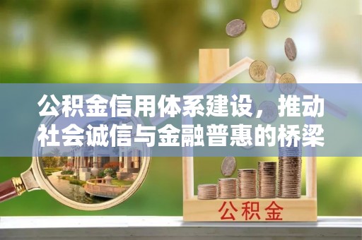 南宫公积金信用体系建设，推动社会诚信与金融普惠的桥梁