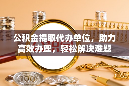南宫公积金提取代办单位，助力高效办理，轻松解决难题