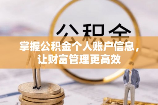 南宫掌握公积金个人账户信息，让财富管理更高效
