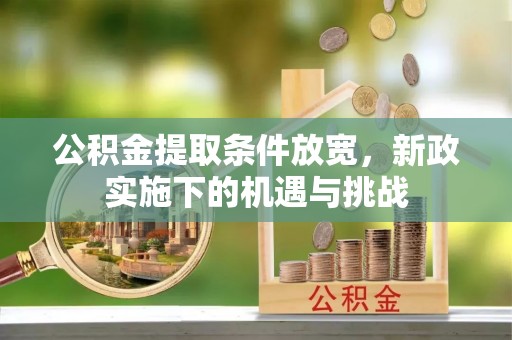 南宫公积金提取条件放宽，新政实施下的机遇与挑战