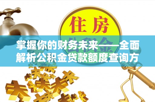 南宫掌握你的财务未来——全面解析公积金贷款额度查询方法
