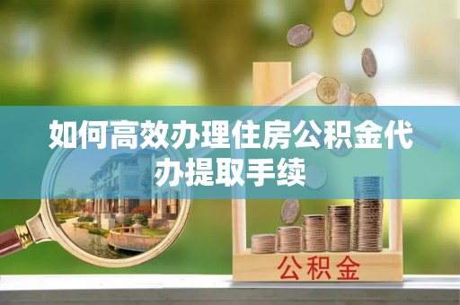 南宫如何高效办理住房公积金代办提取手续